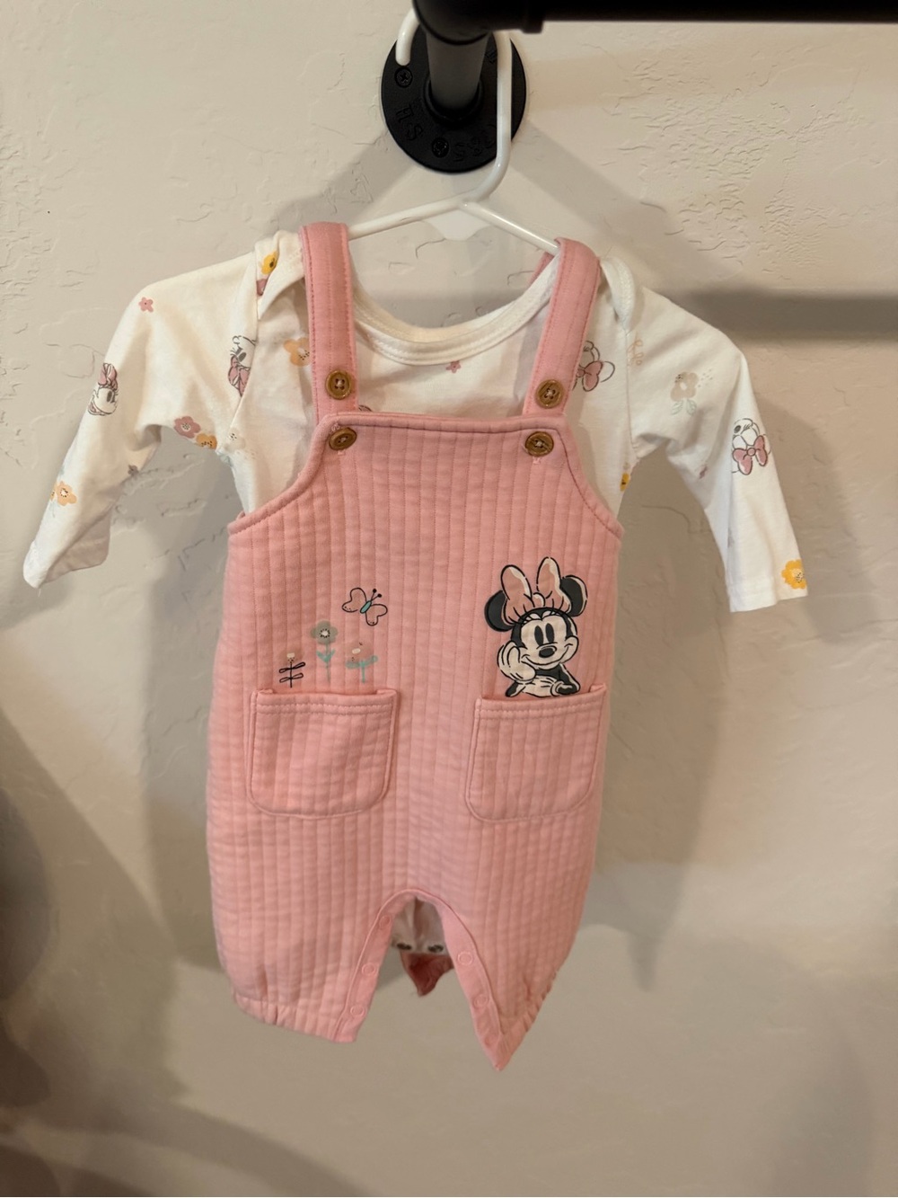 Disney Pink Minnie Mouse Quilted Overalls